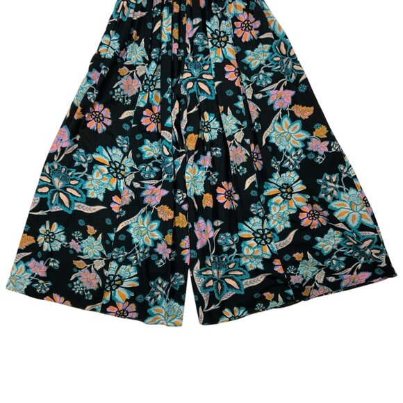 Free People Take It Easy Lounge Pant XS Twilight Combo Floral Wide Leg - Picture 11 of 13